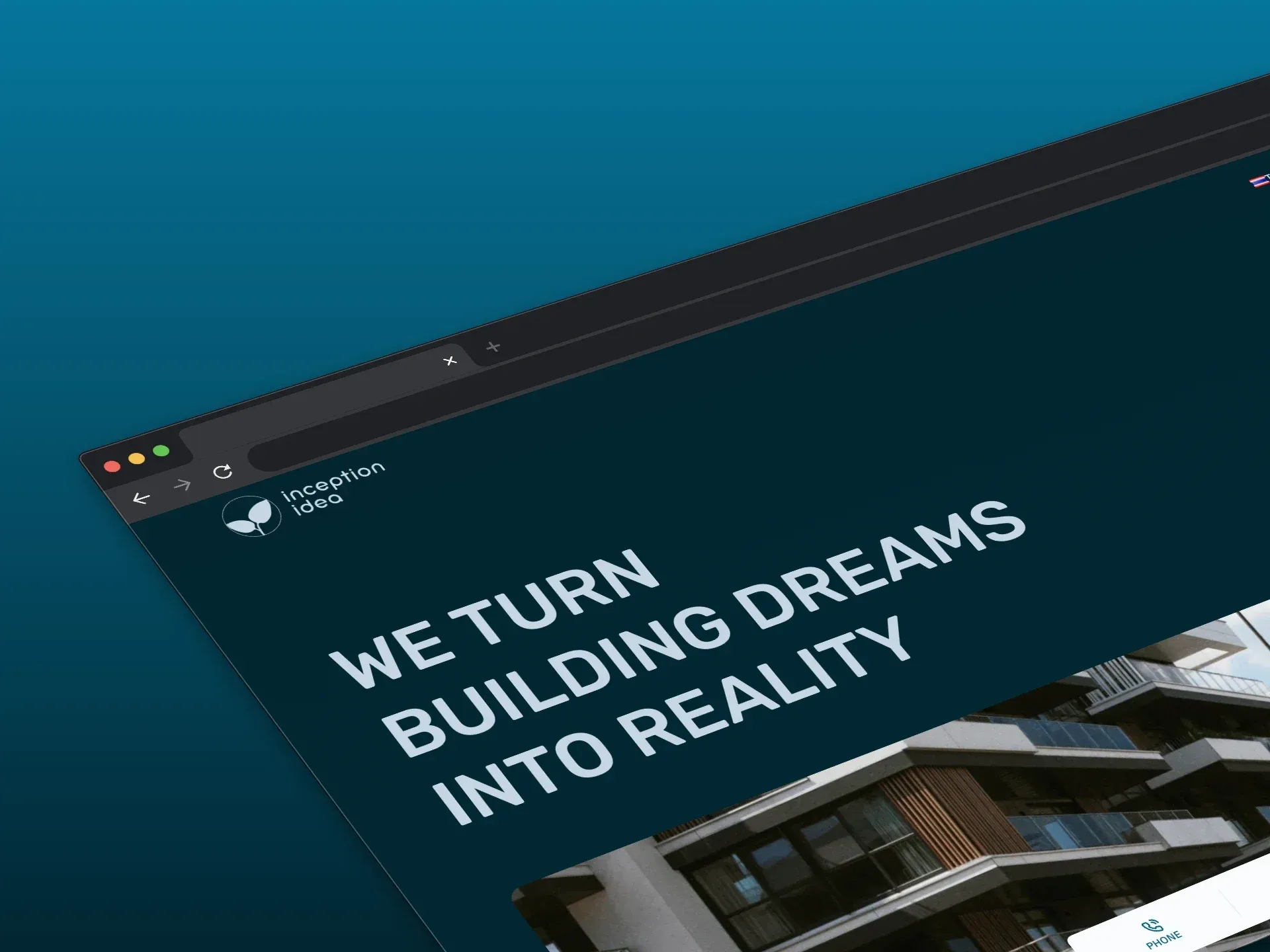 Inception Idea website design